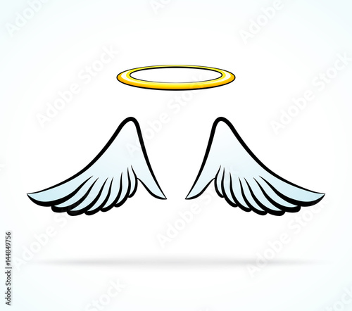 Fotografija angel wings with aureole