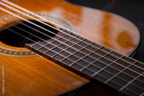 Fragment of an acoustic guitar