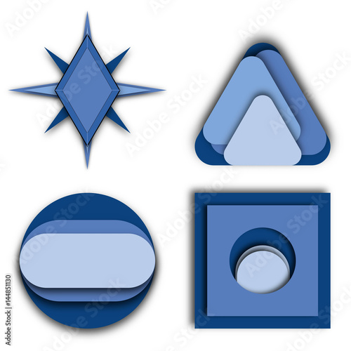 Multiple Different Blue Colored Logo Concept Ideas