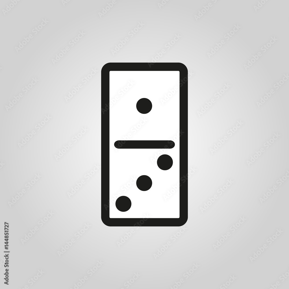 Domino icon. Game, gambling symbol. Flat design. Stock - Vector illustration Domino icon. Game, gambling symbol. Flat design. Stock - Vector illustration
