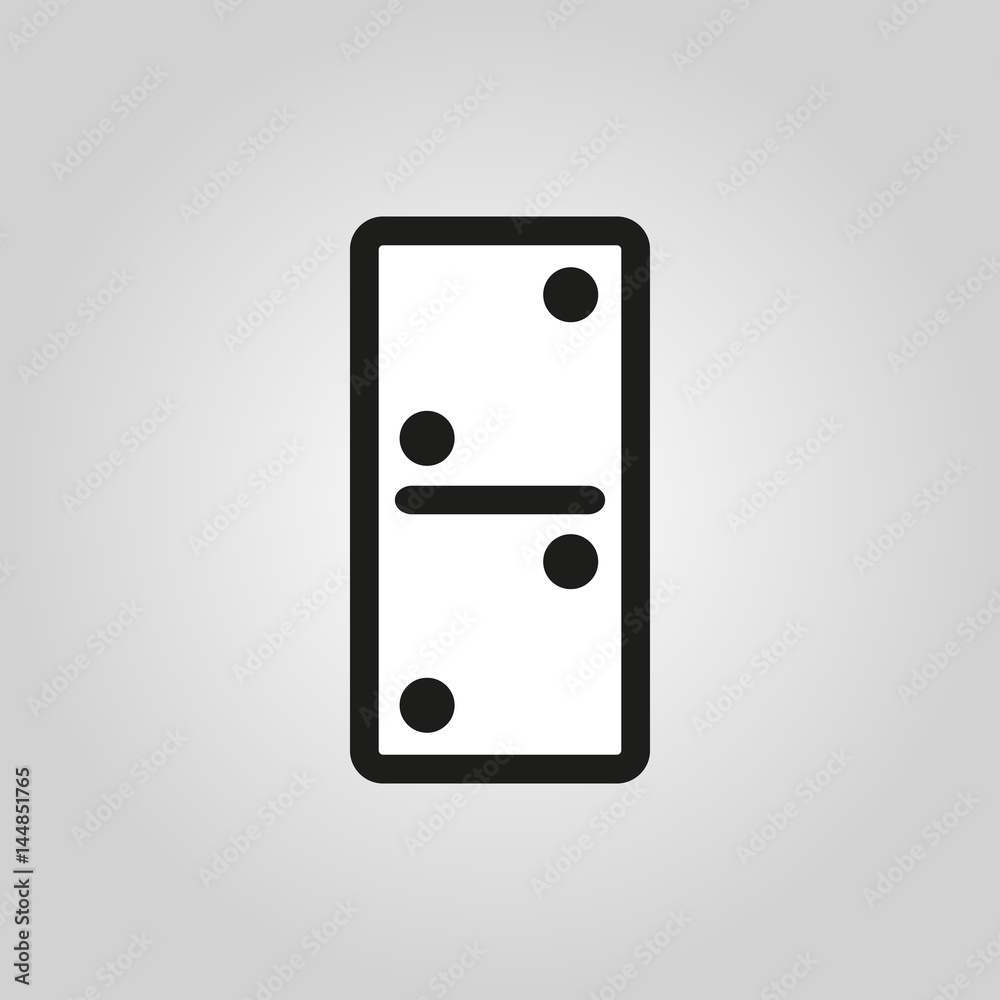 Domino icon. Game, gambling symbol. Flat design. Stock - Vector illustration Domino icon. Game, gambling symbol. Flat design. Stock - Vector illustration