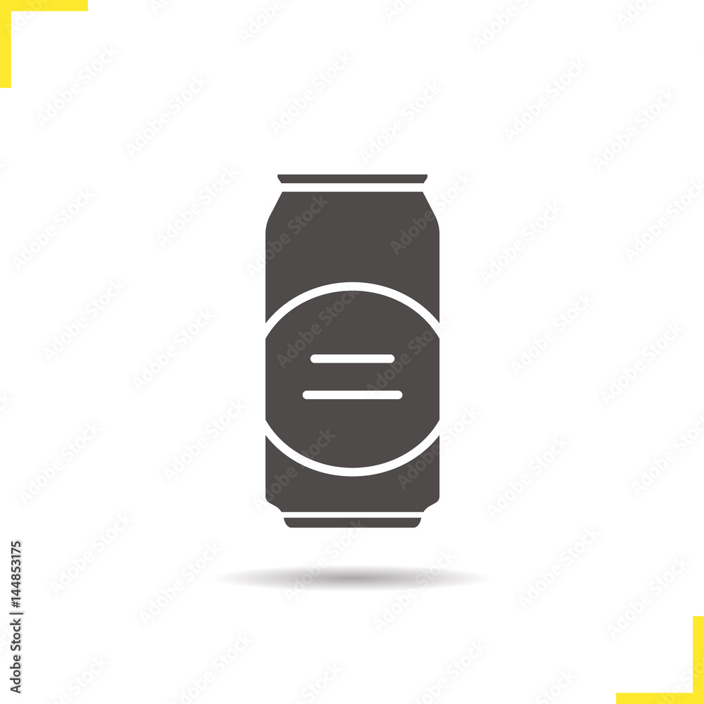 Beer can glyph icon Beer can glyph icon
