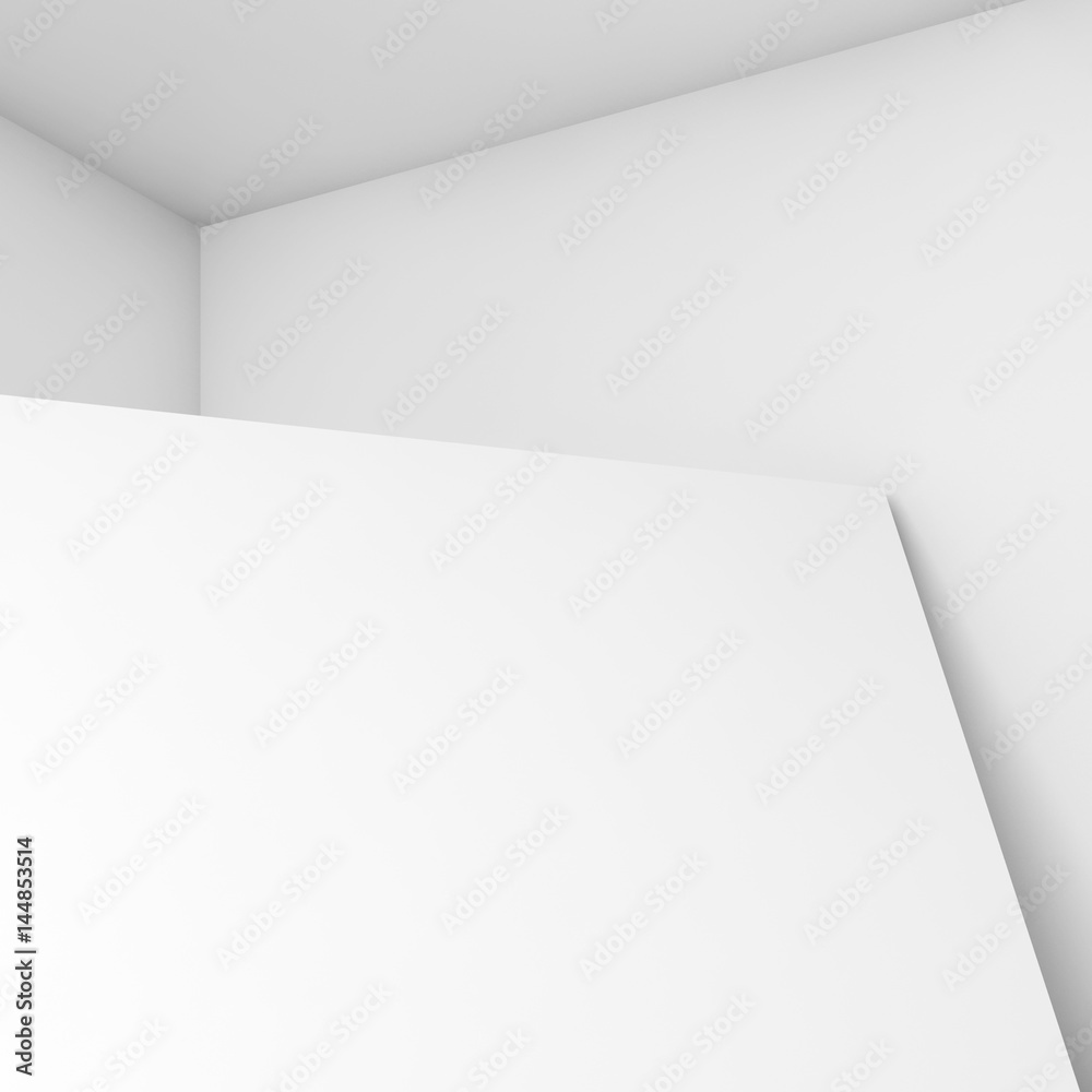 bstract empty interior, corner of white walls bstract empty interior, corner of white walls