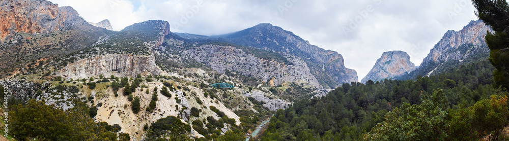 Caminito del Rey and Valle del Hoyo, Desfiladero de los Gaitanes, Panorama Caminito del Rey and Valle del Hoyo, Desfiladero de los Gaitanes, Panorama
