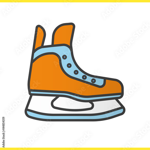 Ice skate color icon