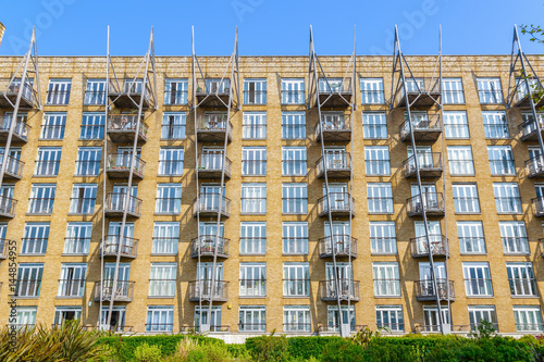 Housing block in Canary Wharf, London photo