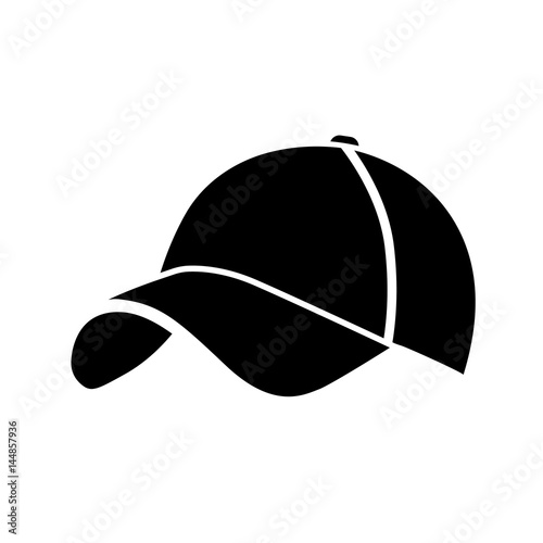 Black baseball cap icon photo
