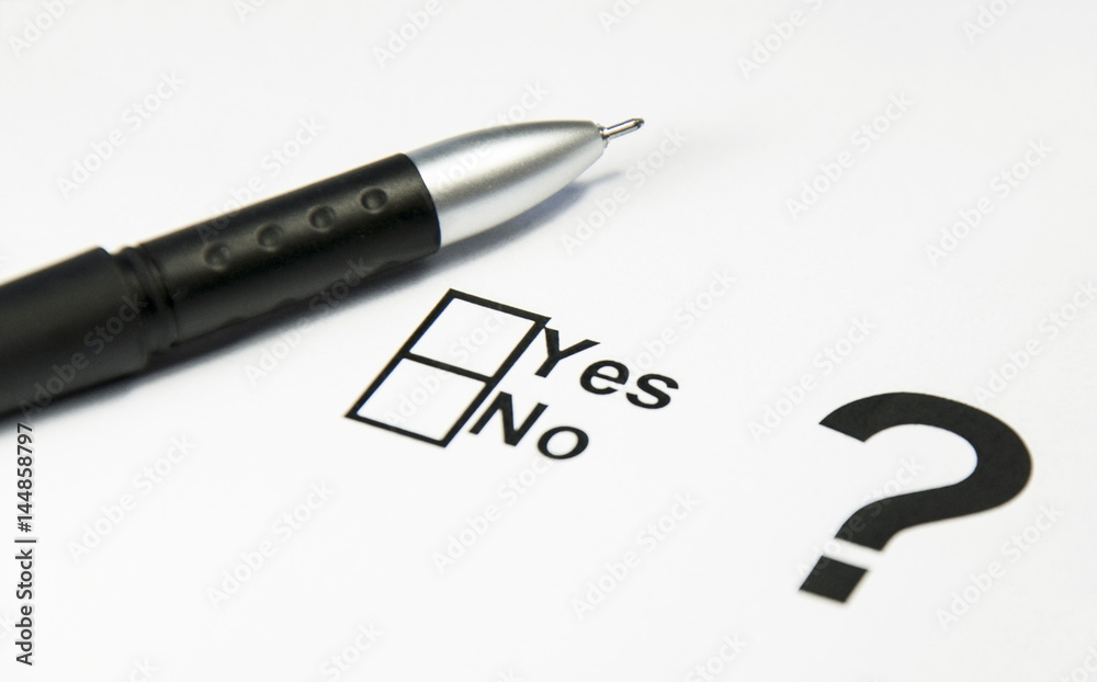 Fototapeta premium Yes No Check box