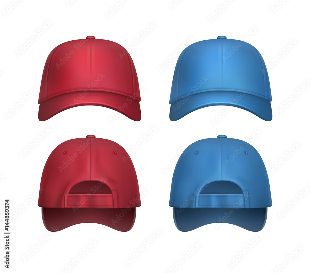 Vector set of Baseball caps Vector set of Baseball caps