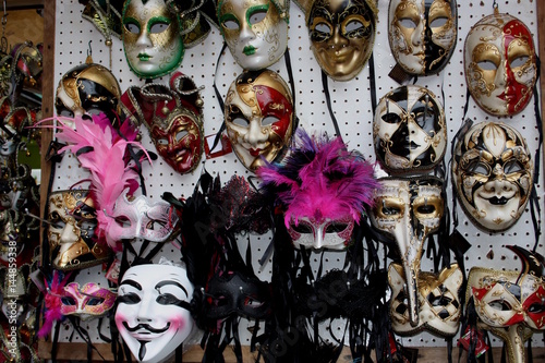 Venedig, Masken im Karneval am Verkaufsstand