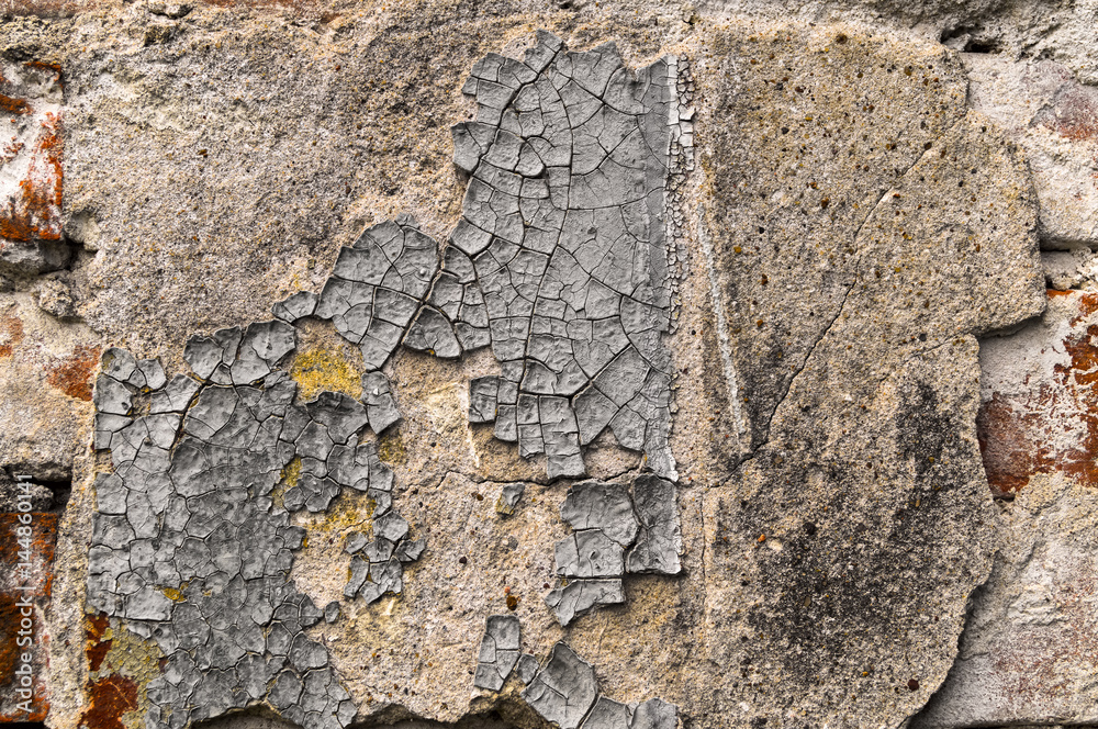 Fototapeta premium the texture of the concrete with remnants of blue paint
