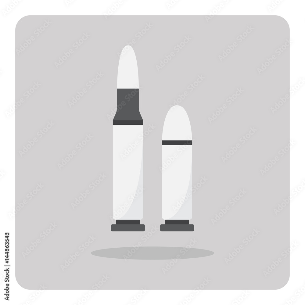 Vector of flat icon, Bullet on isolated background Vector of flat icon, Bullet on isolated background