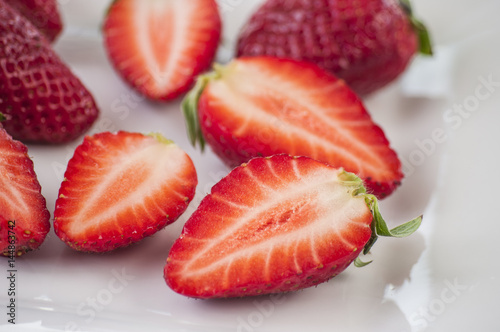 strawberry cut white