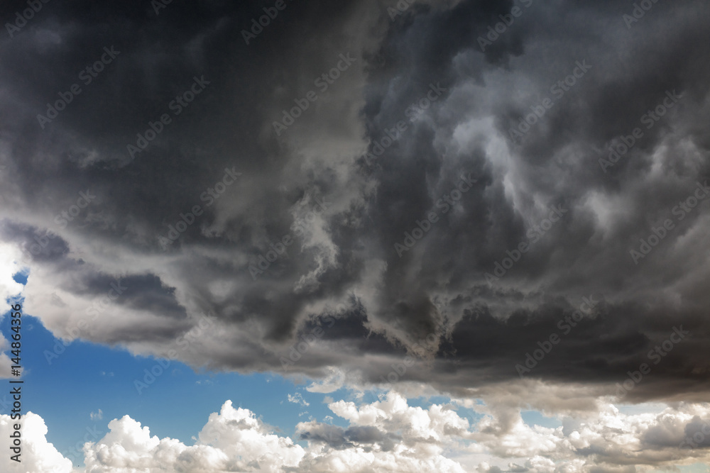 Obraz premium Dramatic sky and clouds aerial view