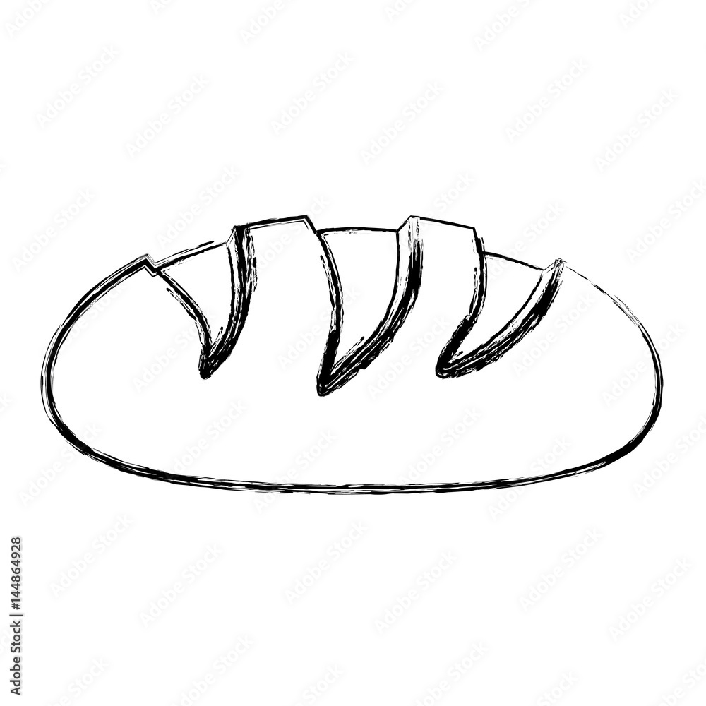 monochrome sketch contour of bread vector illustration monochrome sketch contour of bread vector illustration