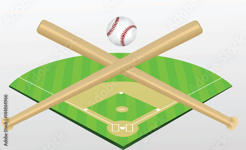 Baseball field vector