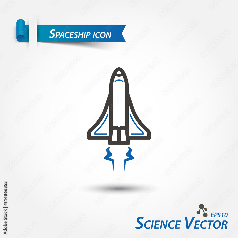 Spaceship icon . scientific vector . Spaceship icon . scientific vector .