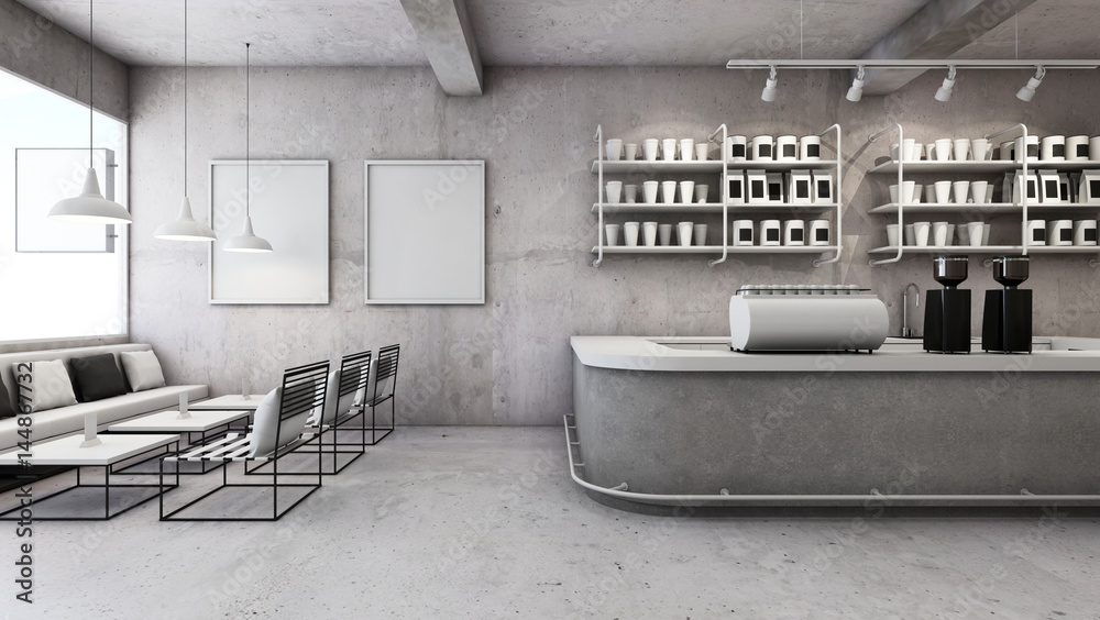 Cafe shop & Restaurant design Minimalist counter concrete Top counter