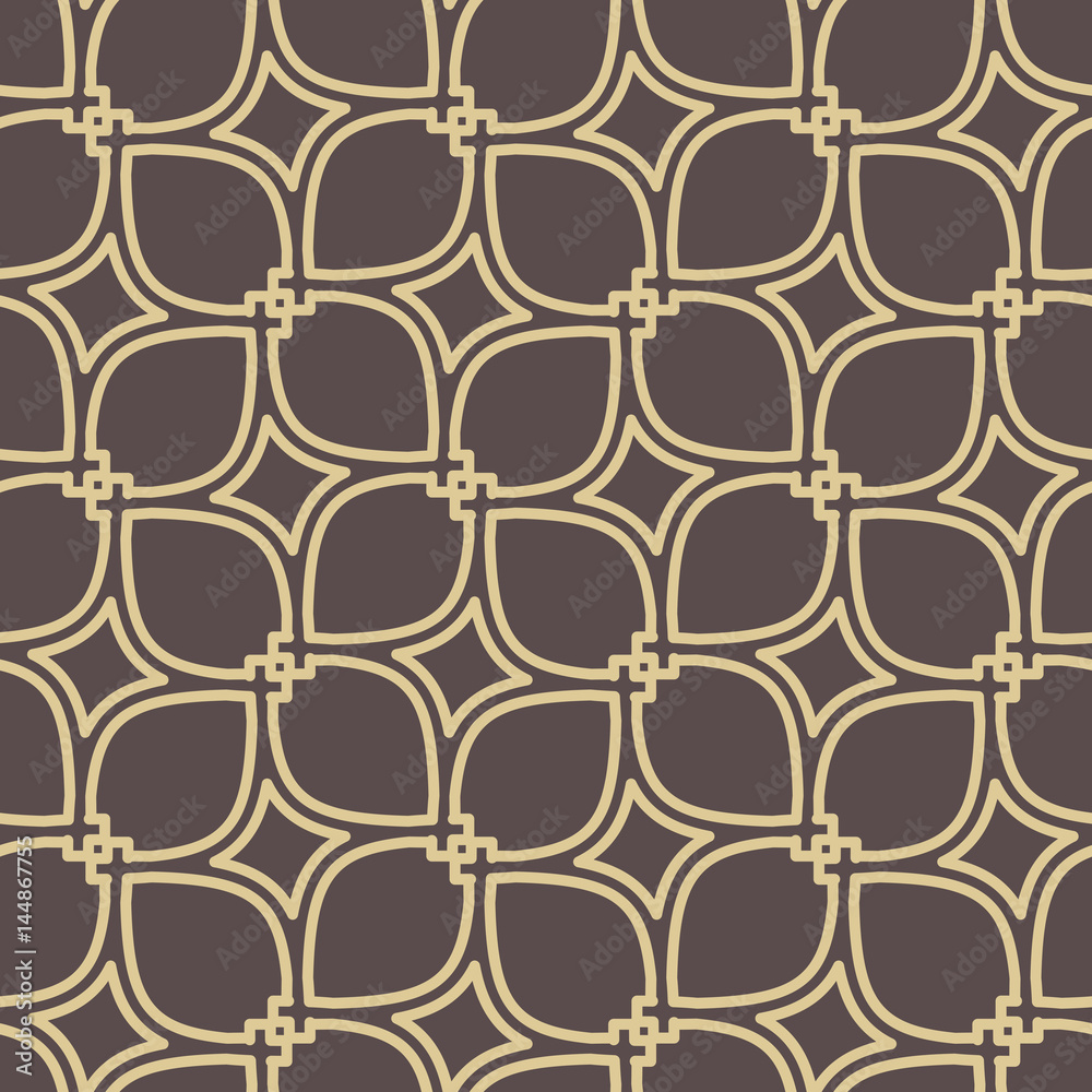 Fototapeta premium Seamless golden ornament in arabian style. Pattern for wallpapers and backgrounds