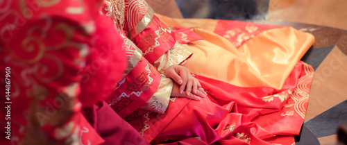 Photography chinese wedding culture in new year