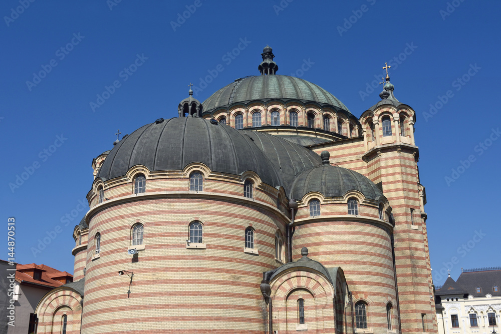 Fototapeta premium Orthodox cathedral in Sibiu, Transylvania, Romania,