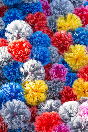 furry colored balls background