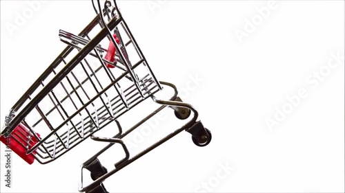 Cart shopping on white background.