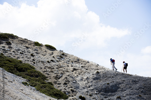 Climbing a mountain