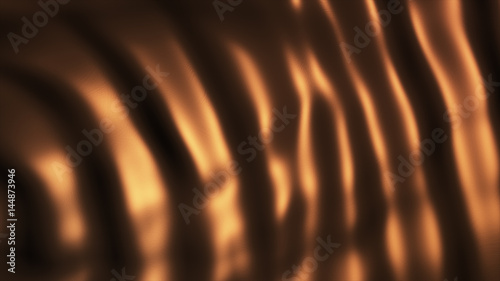 Animation of flow golden liquid with animated reflections. Wave and ripple on gold surface. photo