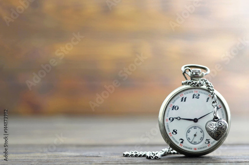 Fathers Day gift. Pocket watch and heart pendant photo