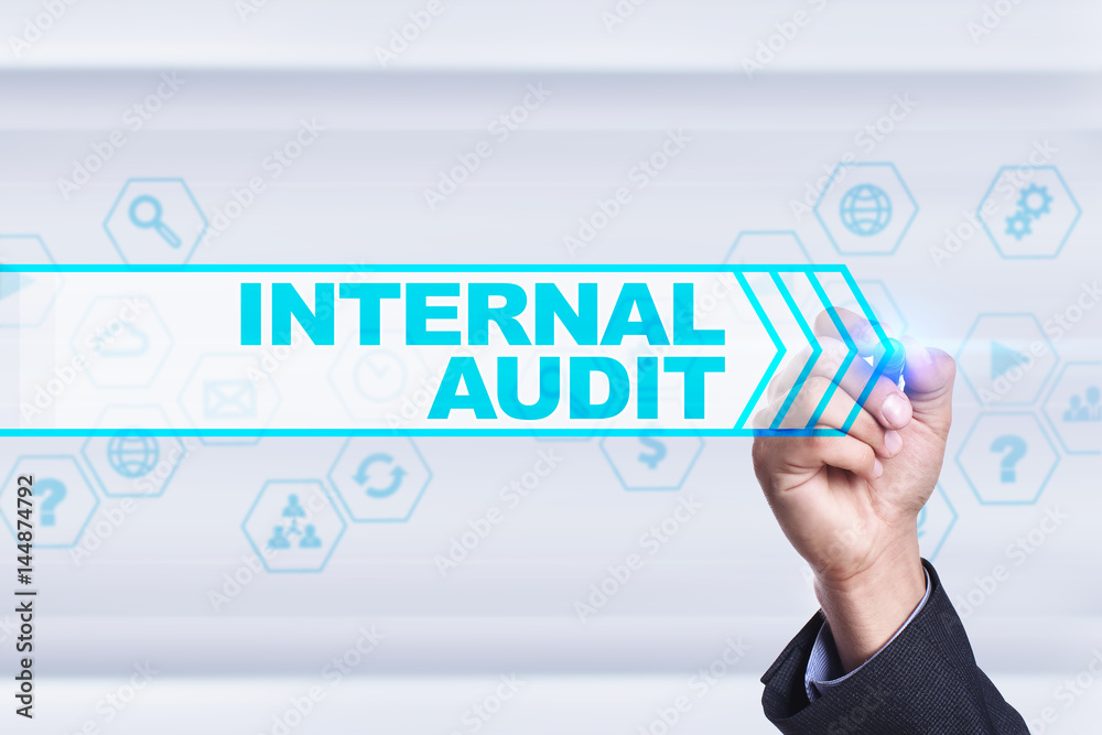 Businessman drawing on virtual screen. internal audit concept. Businessman drawing on virtual screen. internal audit concept.