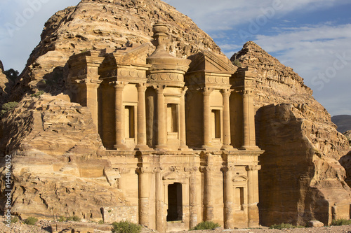 Ancient abandoned rock city of Petra in Jordan tourist attraction