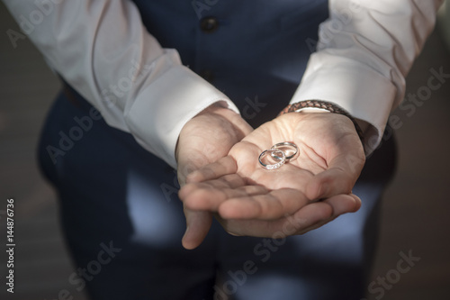 wedding ring on hand groom