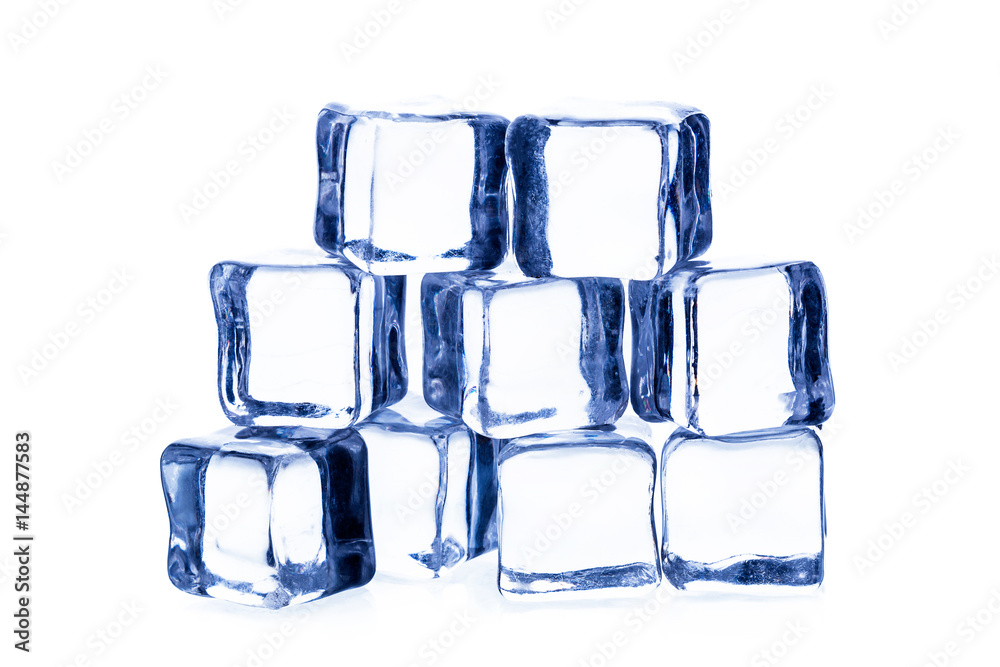 ice cubes isolated on a white background ice cubes isolated on a white background