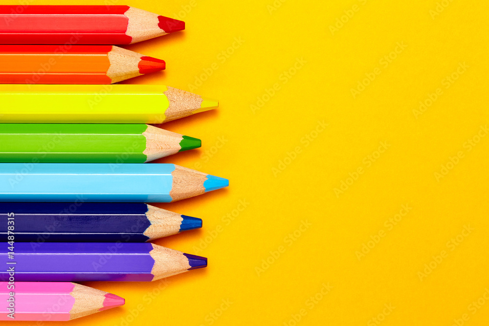 Fototapeta premium colorful pencil on backround