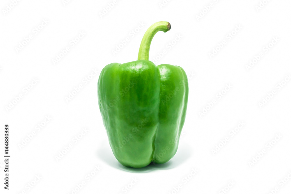 Green bell peper on white background. Green bell peper on white background.