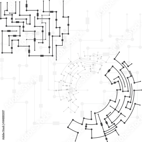 Background of the technical circuit. Vector illustration.