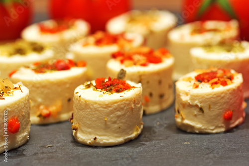 Feta cheese appetizer with spices