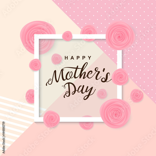 Happy mother's day background. Vector illustration.