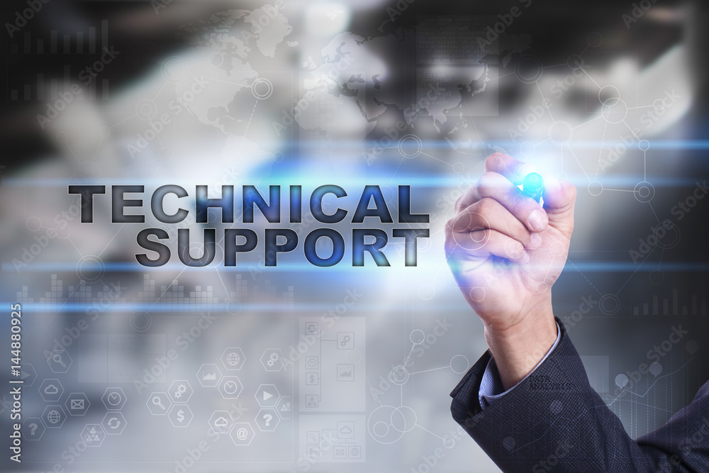 Businessman is drawing on virtual screen. technical support concept. Businessman is drawing on virtual screen. technical support concept.