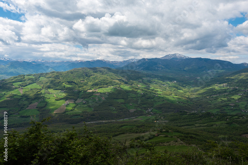 Panorama collinare in Appennino