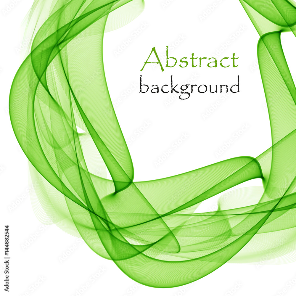 Abstract background with green wave Abstract background with green wave