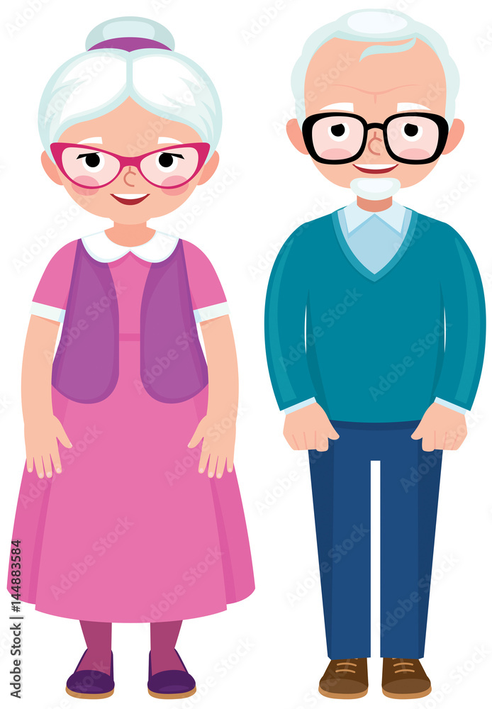 Senior married couple husband and wife in full length Senior married couple husband and wife in full length