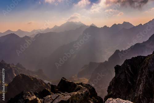 Obraz na płótnie Tatry,Rysy ,Morskie Oko w salonie