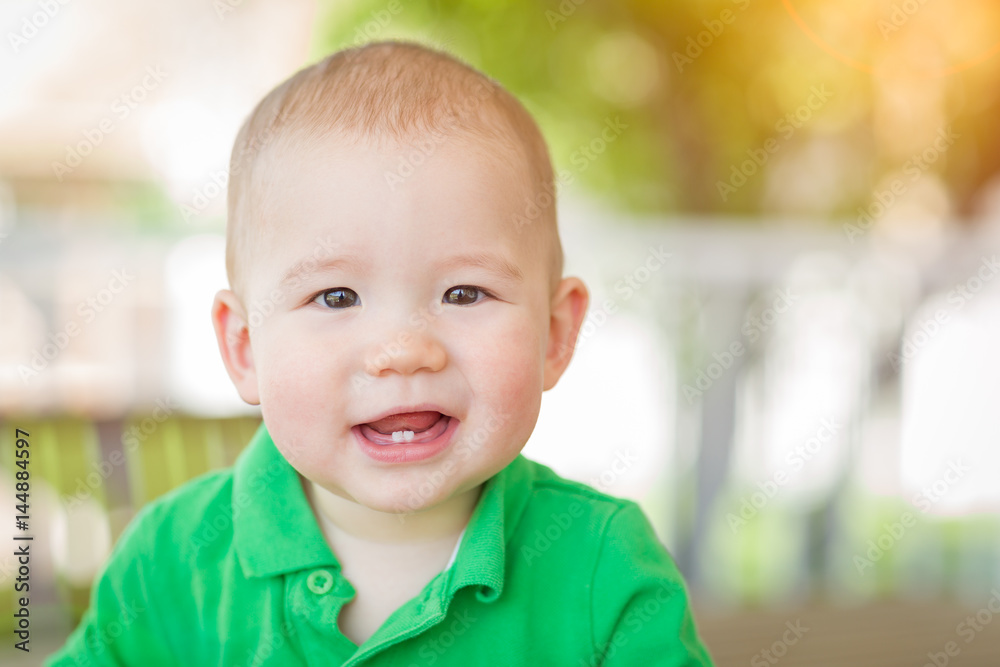 Portrait of A Happy Mixed Race Chinese and Caucasian Baby Boy Portrait of A Happy Mixed Race Chinese and Caucasian Baby Boy