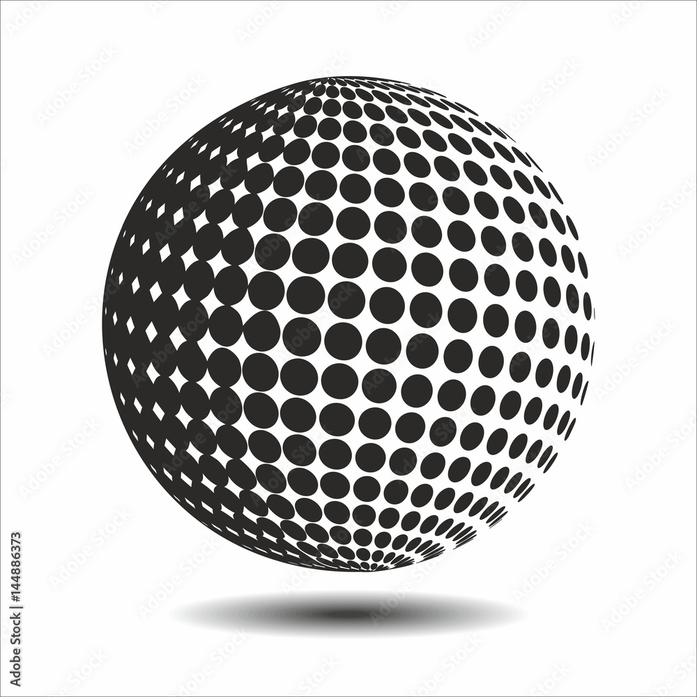 Set abstract halftone 3D spheres. Dotted spot vector design elements. Set abstract halftone 3D spheres. Dotted spot vector design elements.