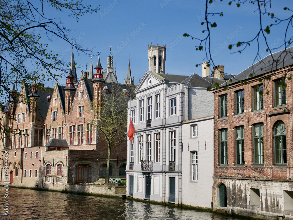 Historic buildings in Bruges Old Town , Belgium Historic buildings in Bruges Old Town , Belgium