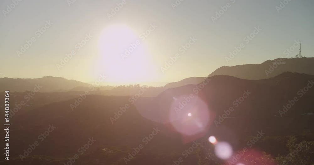 Sunset view from the Griffith Observatory in Los Angeles, California.