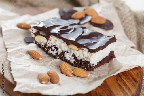 cake on old wooden background