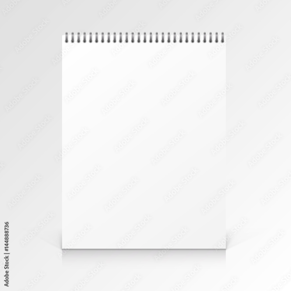 Paper notebook journal on a white background. Vector illustration Paper notebook journal on a white background. Vector illustration